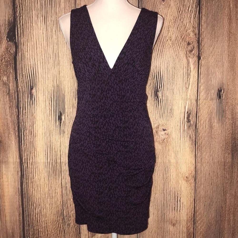 BCBGeneration SMALL  PURPLE & BLACK SNUG DRESS